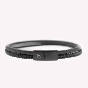 Leather Bracelet Denby - Black