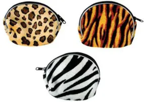 4" safari print coin purse key chain Case of 432