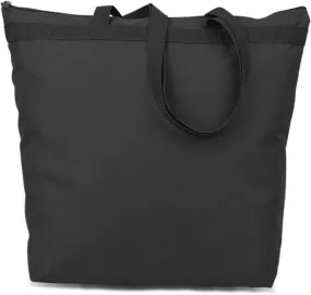 600 denier polyester large tote - black Case of 48