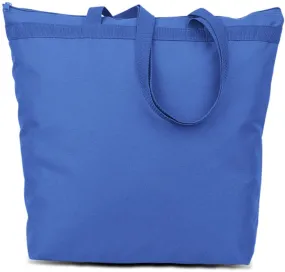 600 denier polyester large tote - royal Case of 48