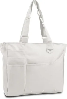 600 denier super feature tote - white Case of 24