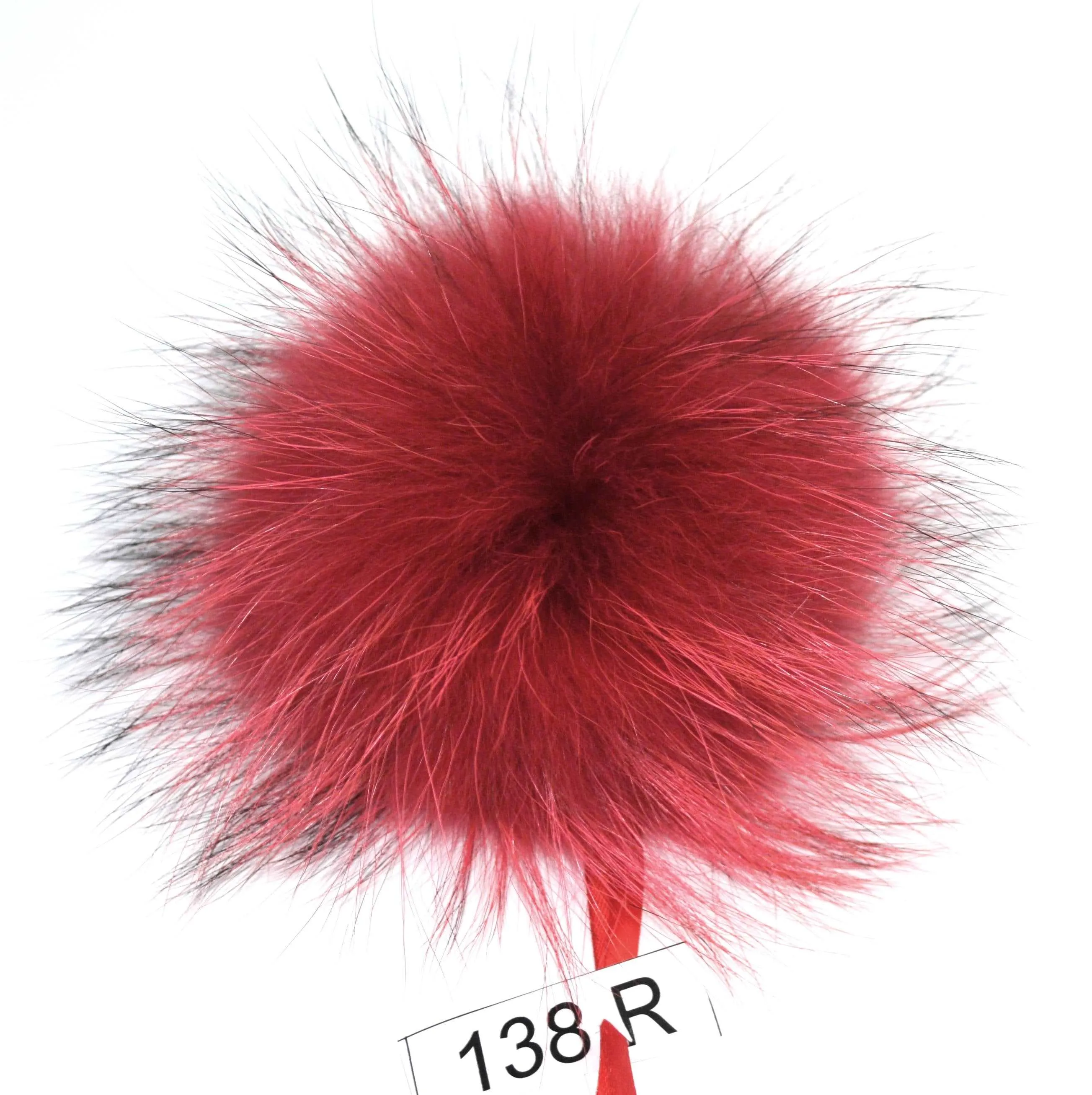 8,5" POM POM! Large Pom Poms, Fur Pom Pom for Hat, Fur Pompom, Fur Ball, Bag Charm, Pompom, Fur Pom, Knit Hat, Real Fur, Raccoon Fur, Red