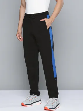 Alcis Men Black Blue Colourblocked Track Pants