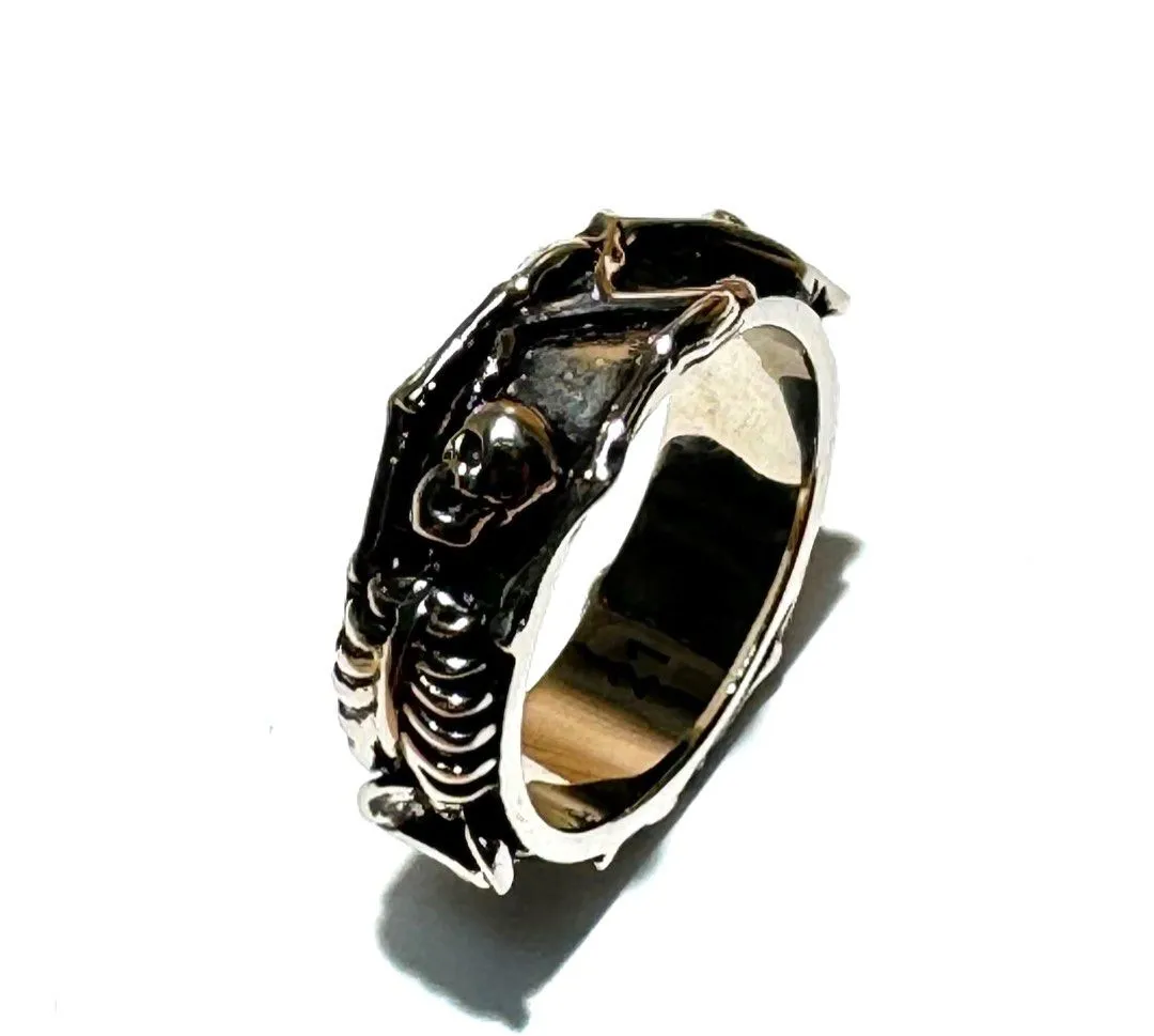 Alexander Mcqueen Silver Dancing Skeleton Ring