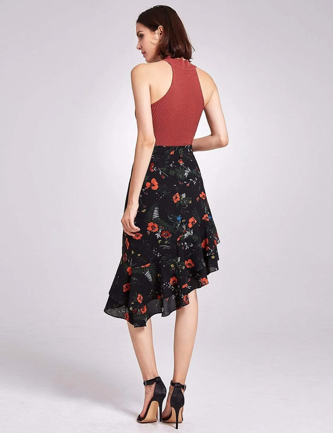 Alisa Pan Floral Print High Waisted Skirt