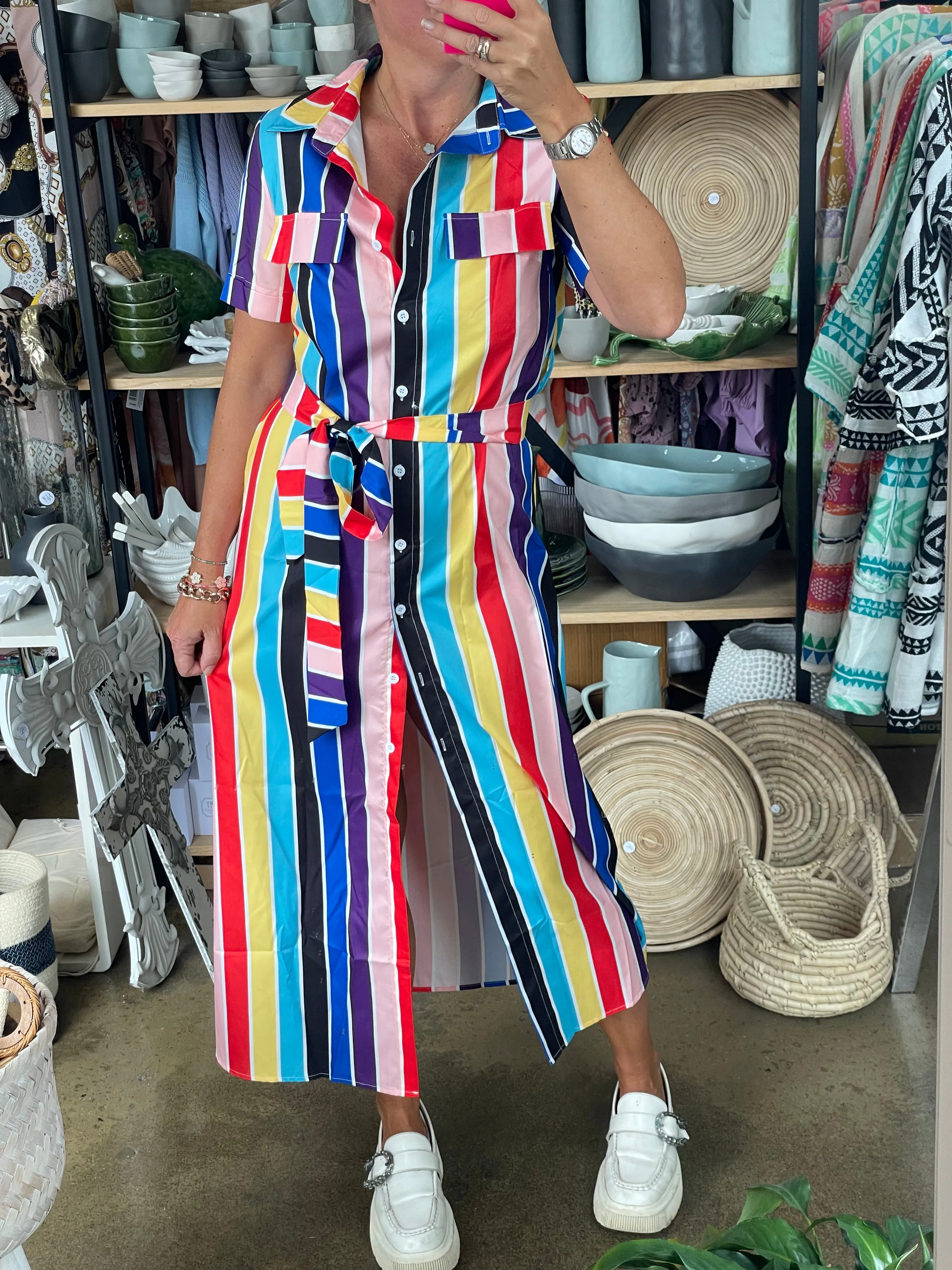 Allsorts stripe Shirt Dress