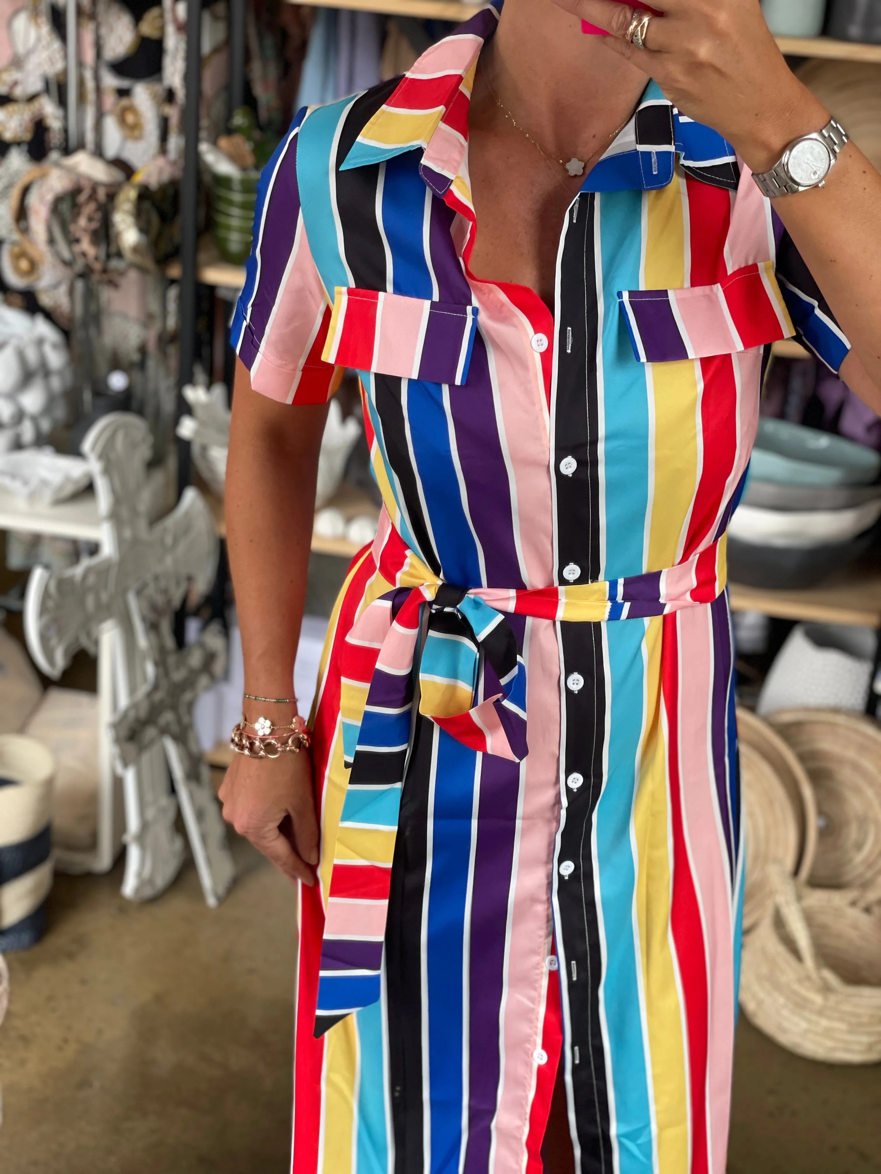 Allsorts stripe Shirt Dress