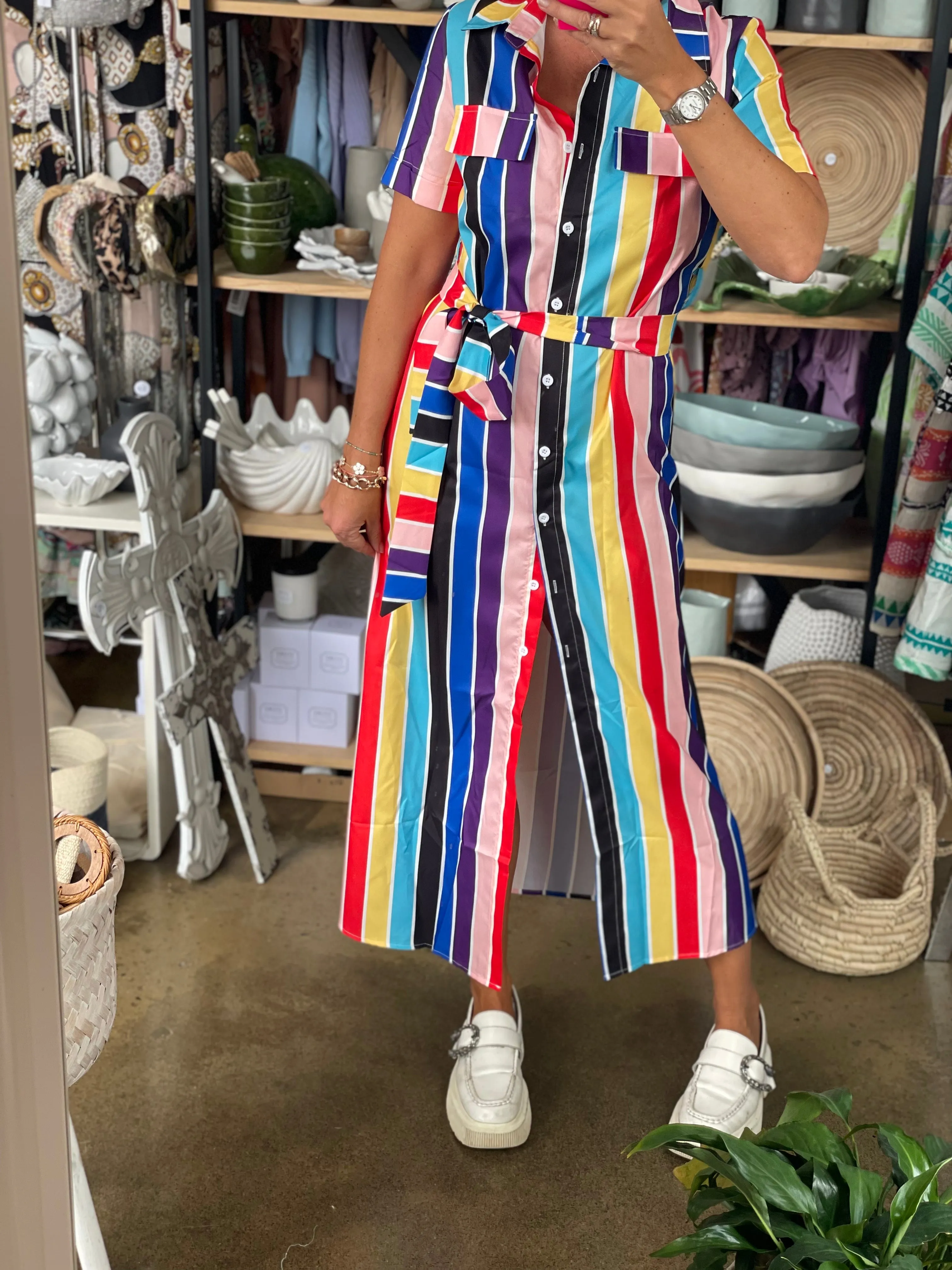 Allsorts stripe Shirt Dress