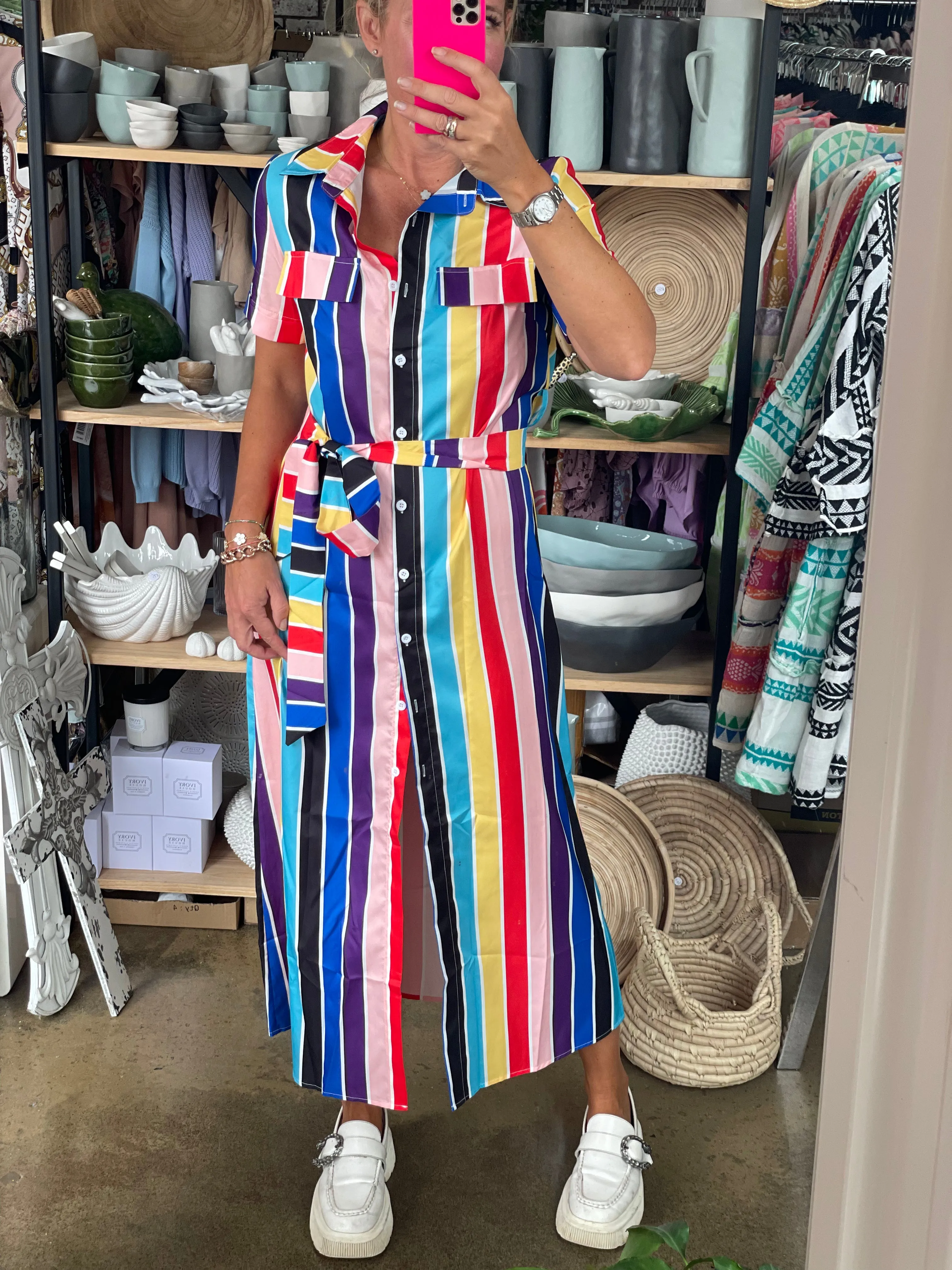 Allsorts stripe Shirt Dress