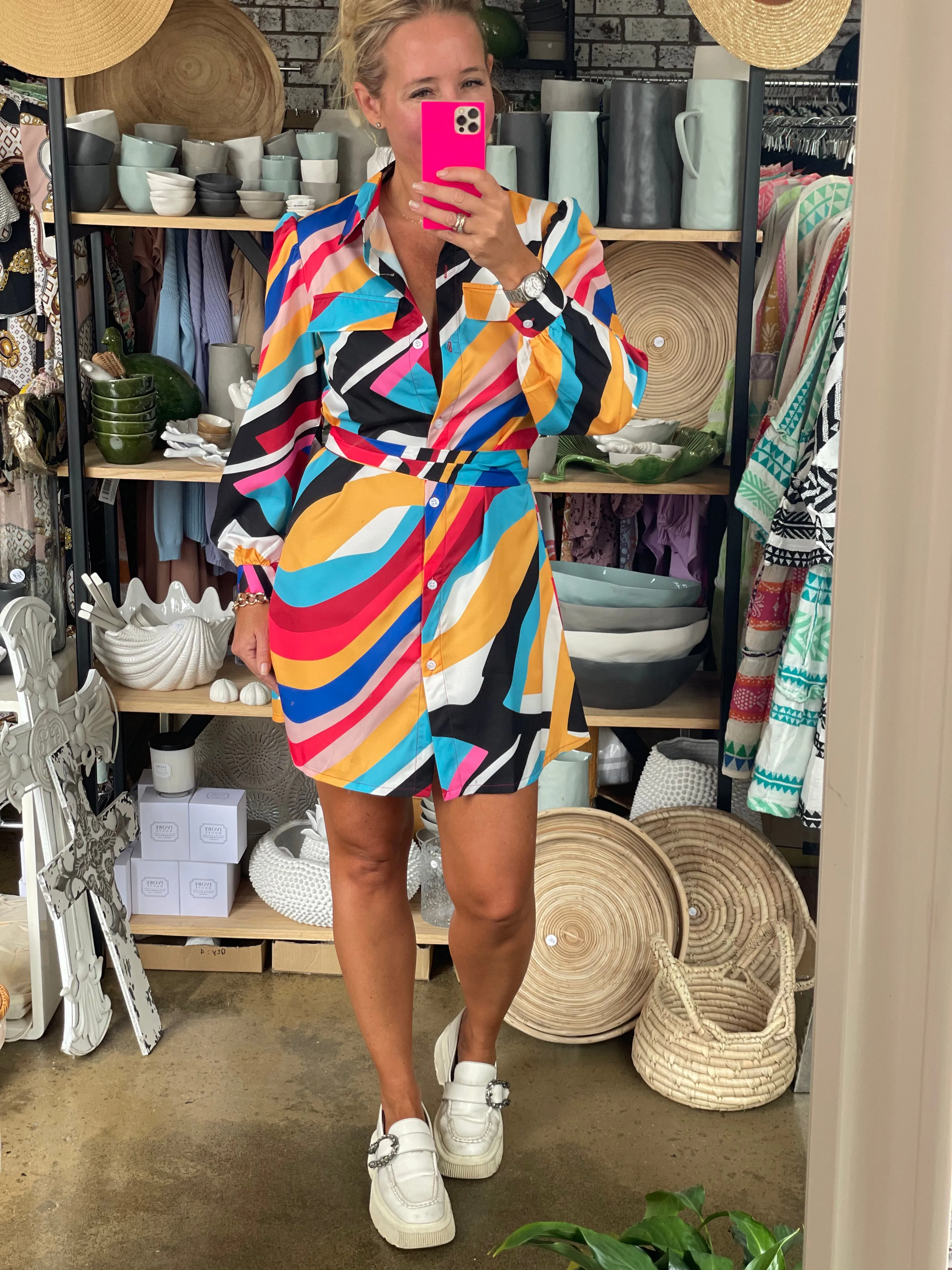 Allsorts Swirl Shirt Dress