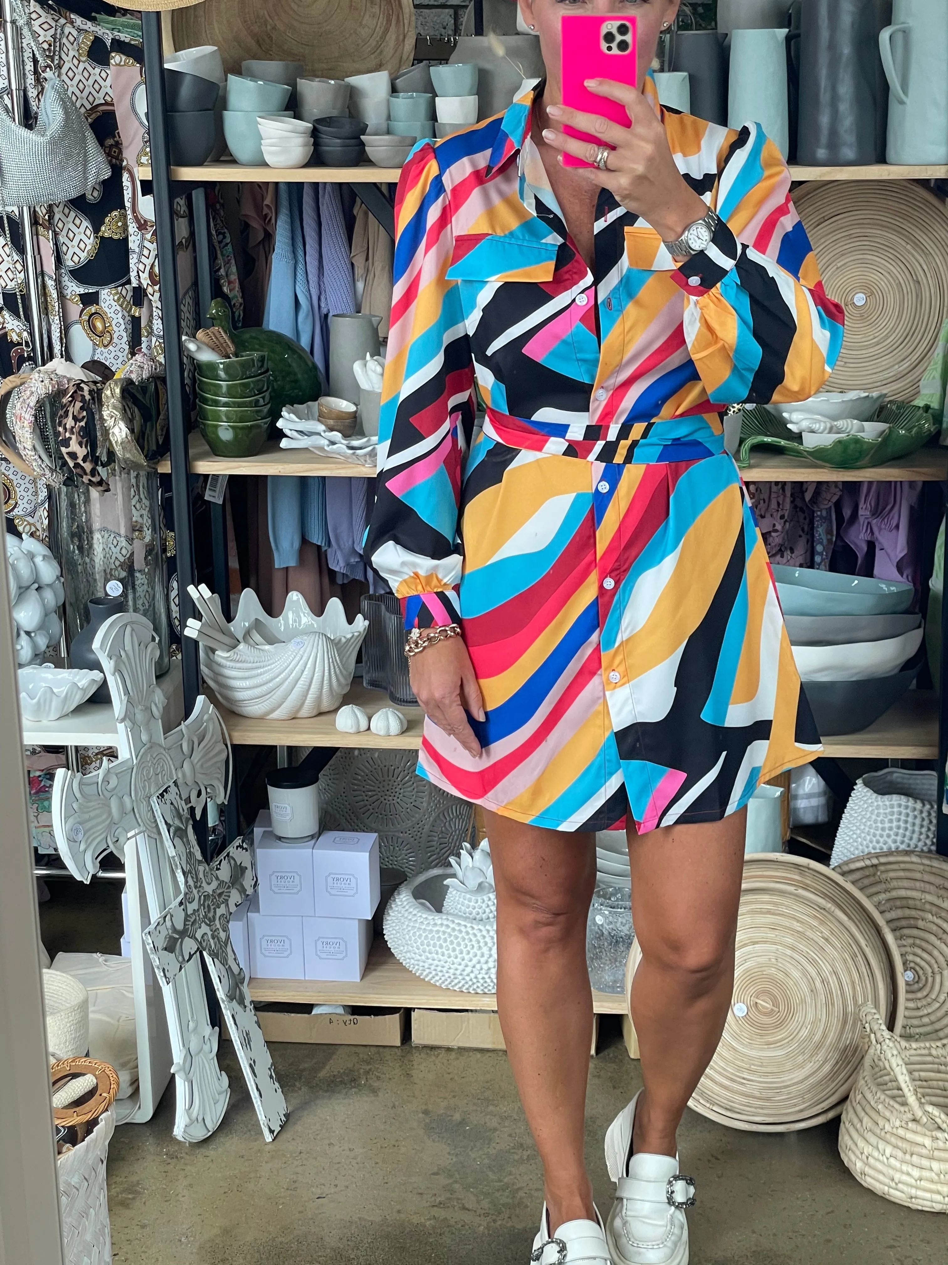 Allsorts Swirl Shirt Dress