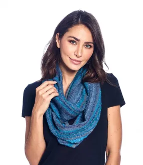 Alpaca Infinity Scarf - Boucle - Capri Blue