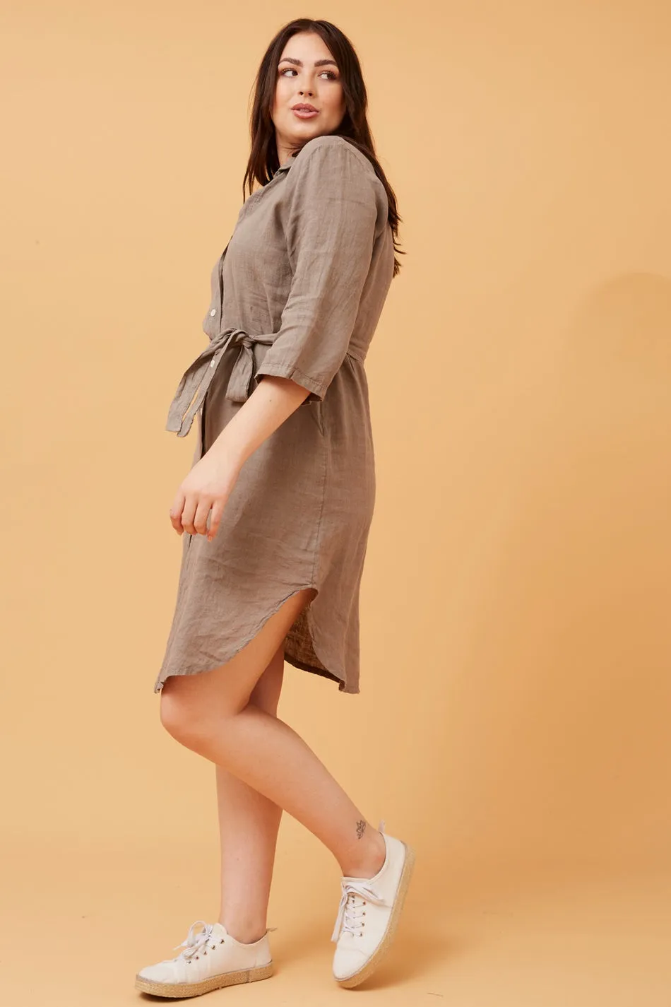 AMATA LINEN SHIRT DRESS