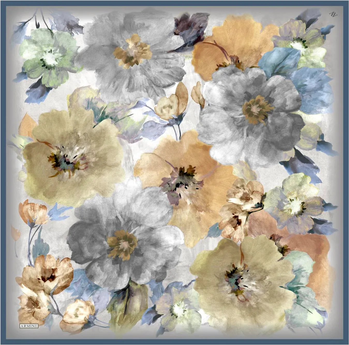 Armine Dreamy Floral Silk Scarf No. 31