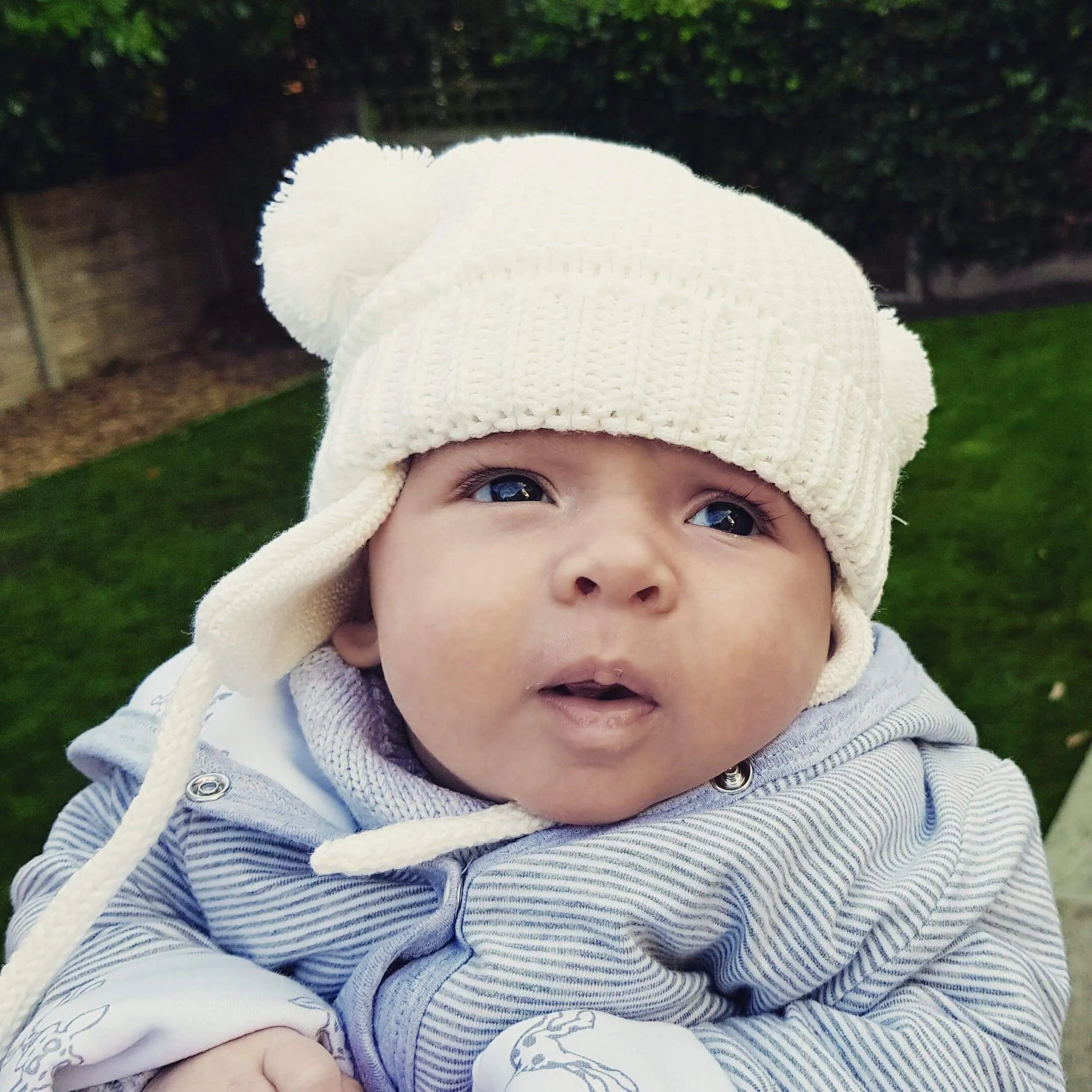 Baby Bobble Hat - Grey