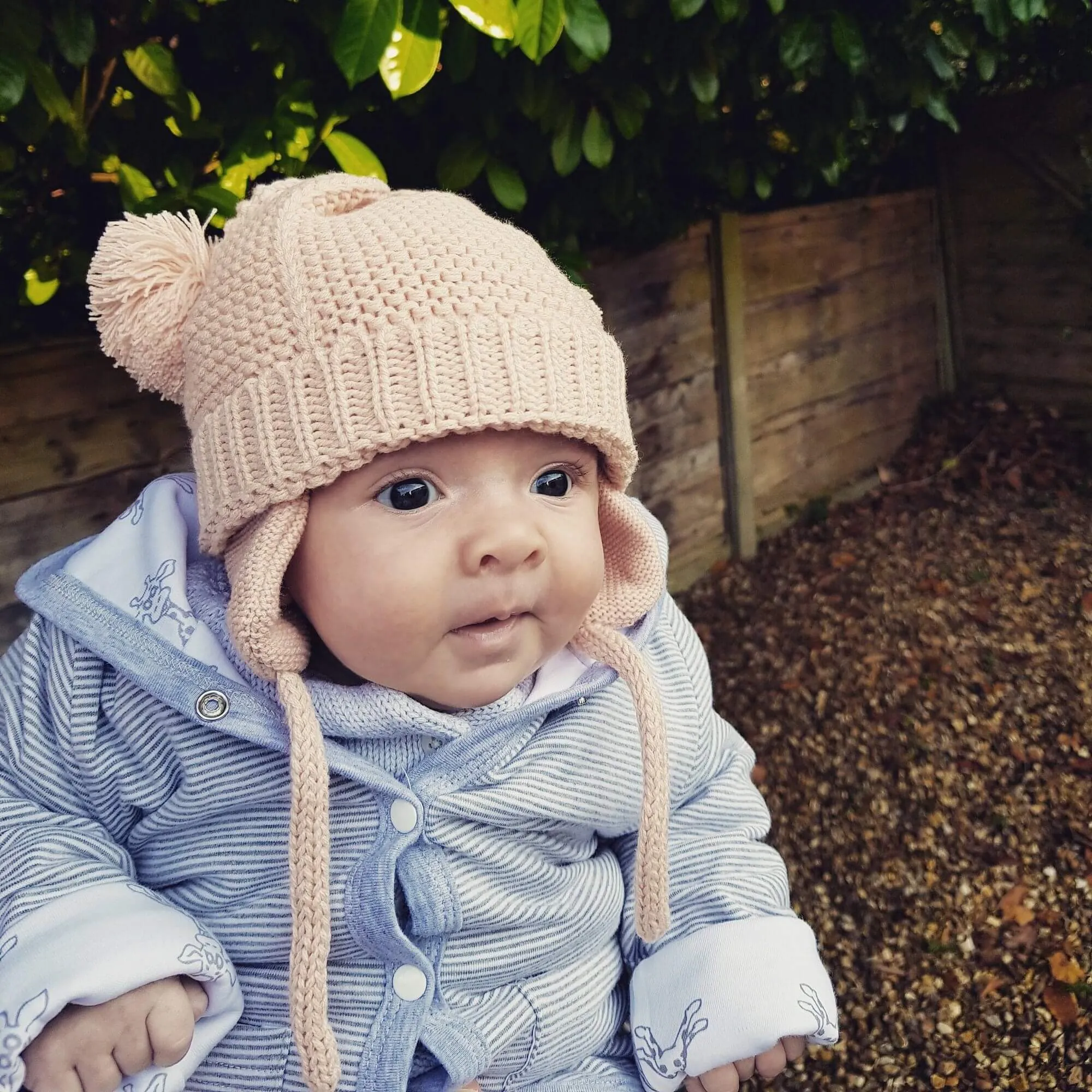 Baby Bobble Hat - Grey