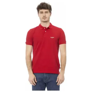 Baldinini Trend Red Cotton Men Polo