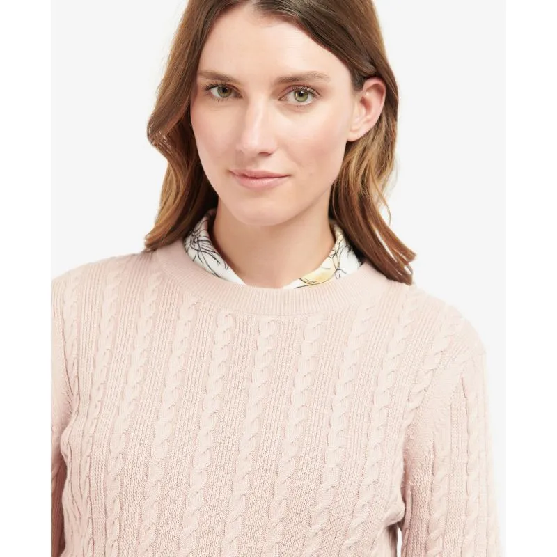 Barbour Fieldrose Ladies Knit Jumper - Rose Dust