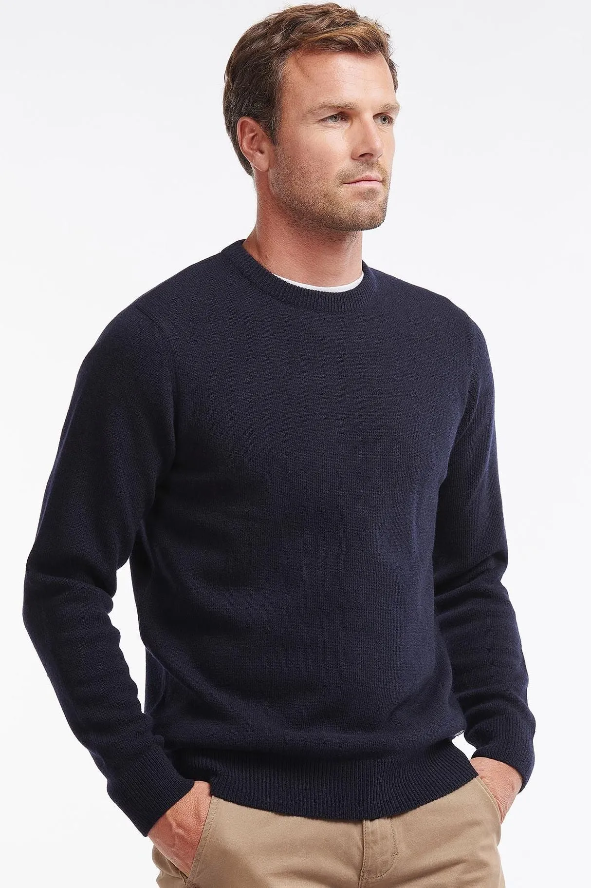 Barbour Sweater-Nelson Essential-Crew Neck- Navy-MKN0760NY91