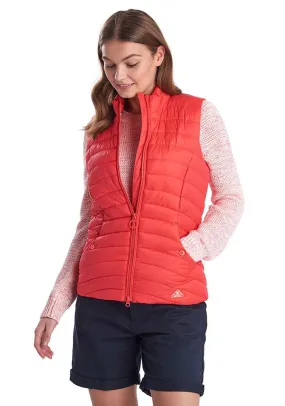 Barbour Womens Shorewood Quilted Gilet, Coral