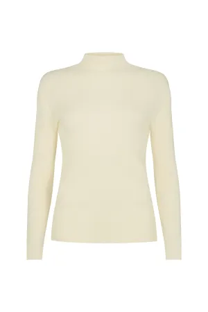 Beatrice Roll Neck Jumper In White