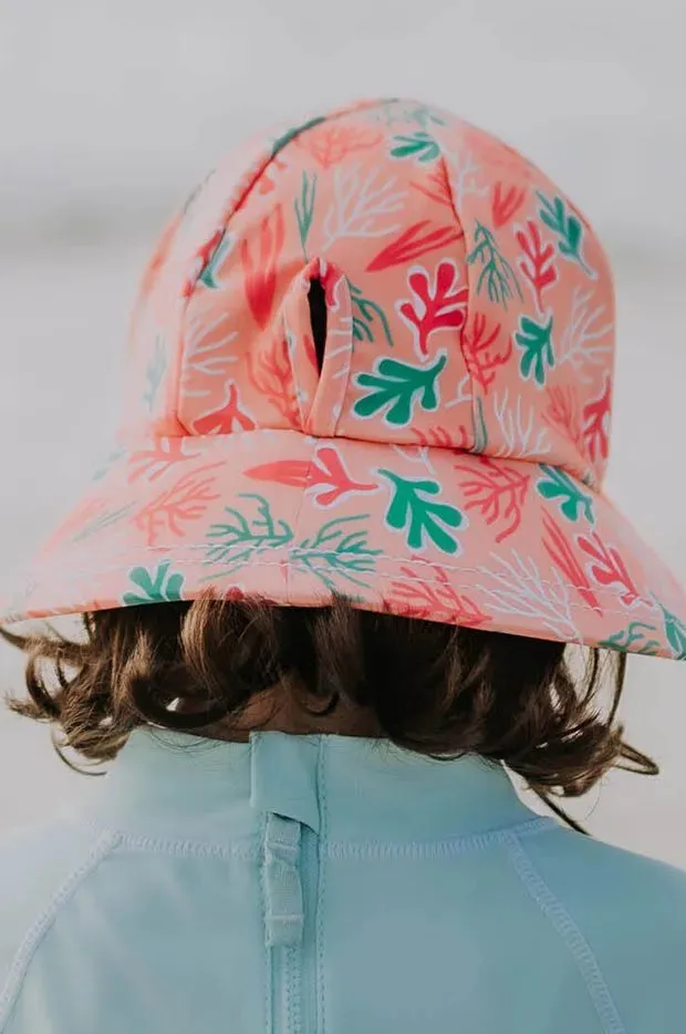 Bedhead Ponytail Swim Bucket Beach Hat - Coral