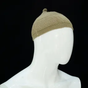 Beige - Warm Knitted Prayer Hat