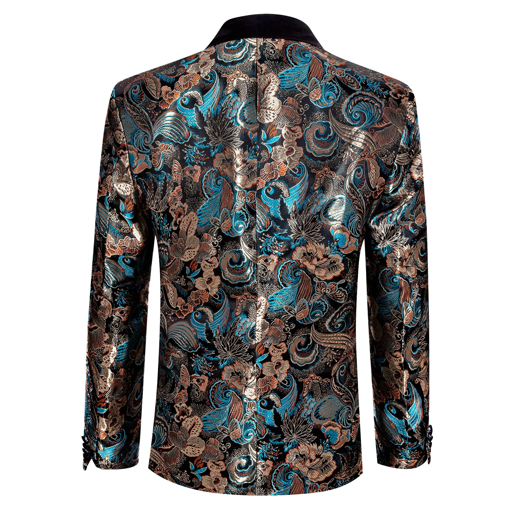 Blue Red Beige Color Floral Men's Suit