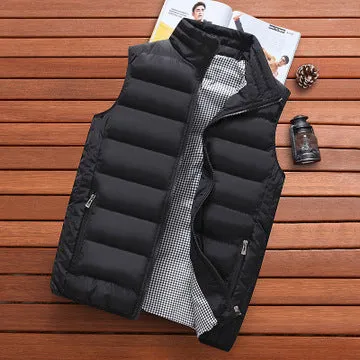 Brand Clothing Vest Jacket Mens New Autumn Warm Sleeveless Jacket Male Winter Casual Waistcoat Men Vest Plus Size Veste Homme