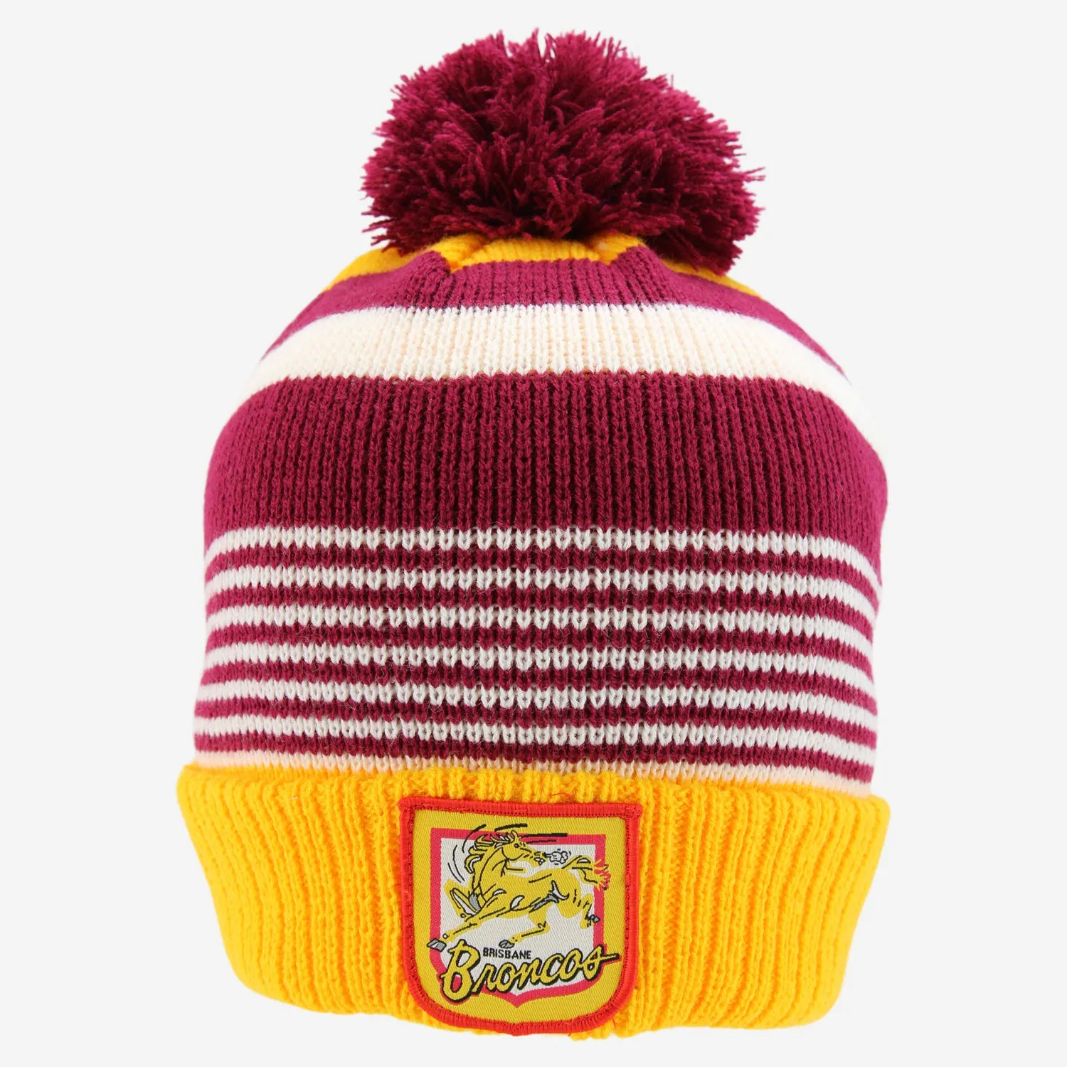 Brisbane Broncos Retro Beanie With Pom