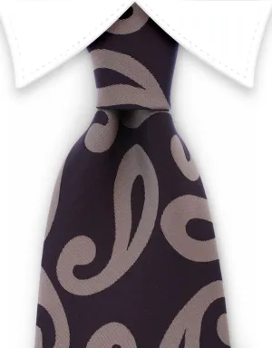 Brown Paisley Necktie