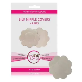 Bye Bra - Protective and Concealing Silk Nipple Covers Pasties 4 Pairs (Nude)