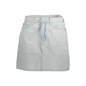 Calvin Klein Light Blue Cotton Women Skirt