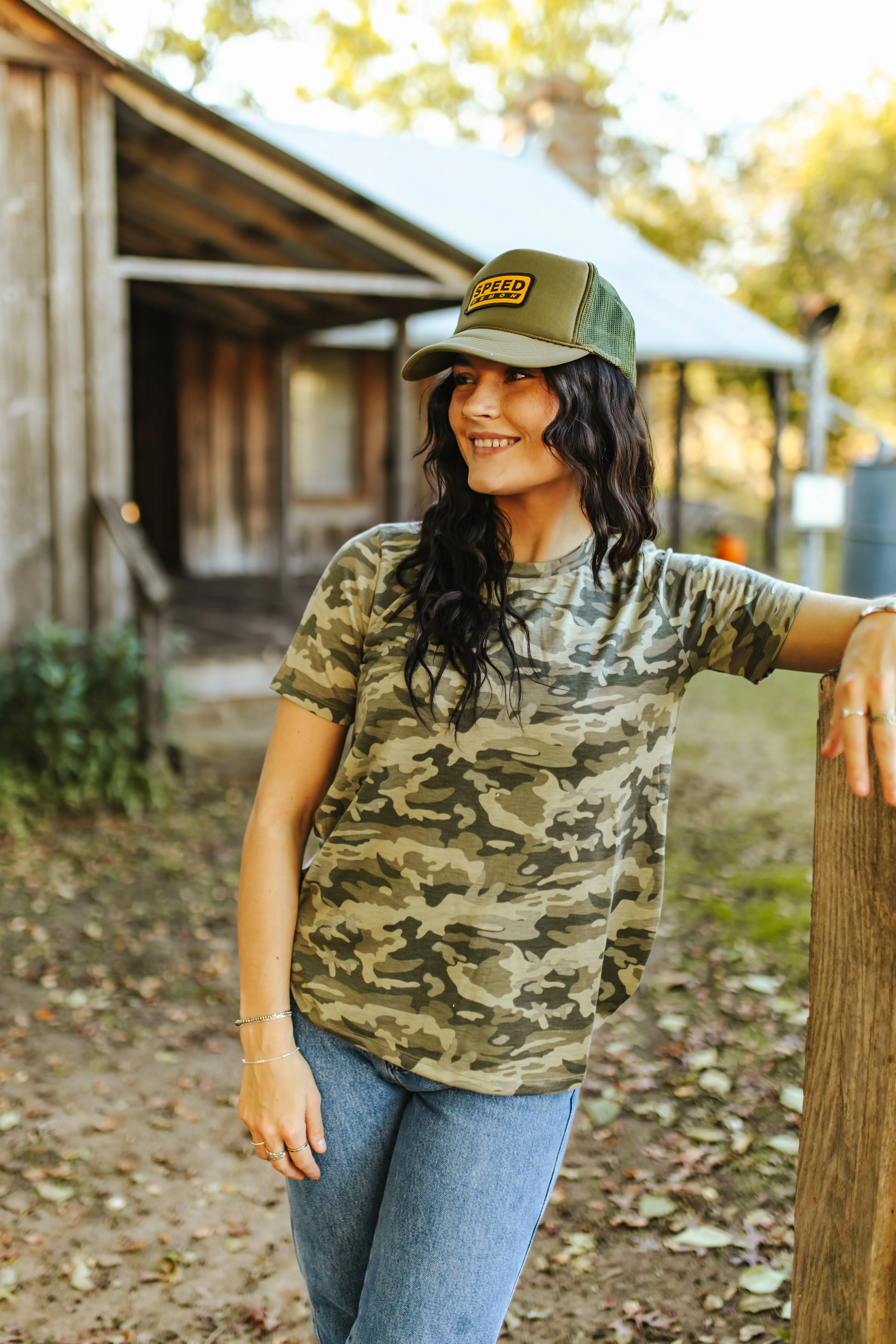 Camo Print Short Sleeve Tee