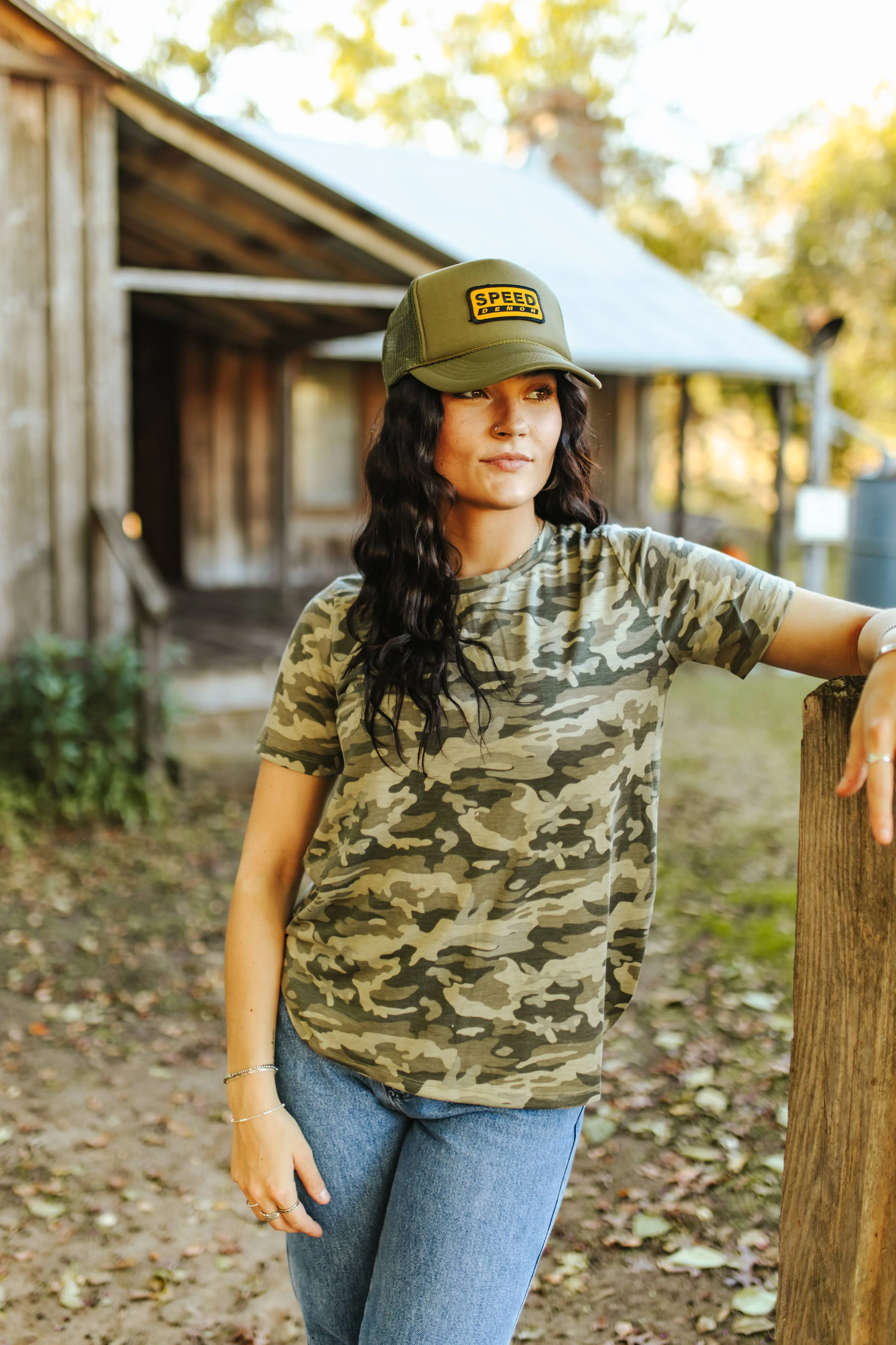 Camo Print Short Sleeve Tee