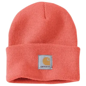 'Carhartt' Acrylic Knit Cuffed Beanie - Electric Coral