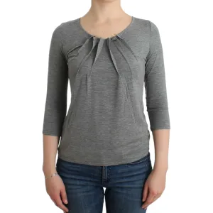 Cavalli Elegant Gray Cashmere-Blend Jumper