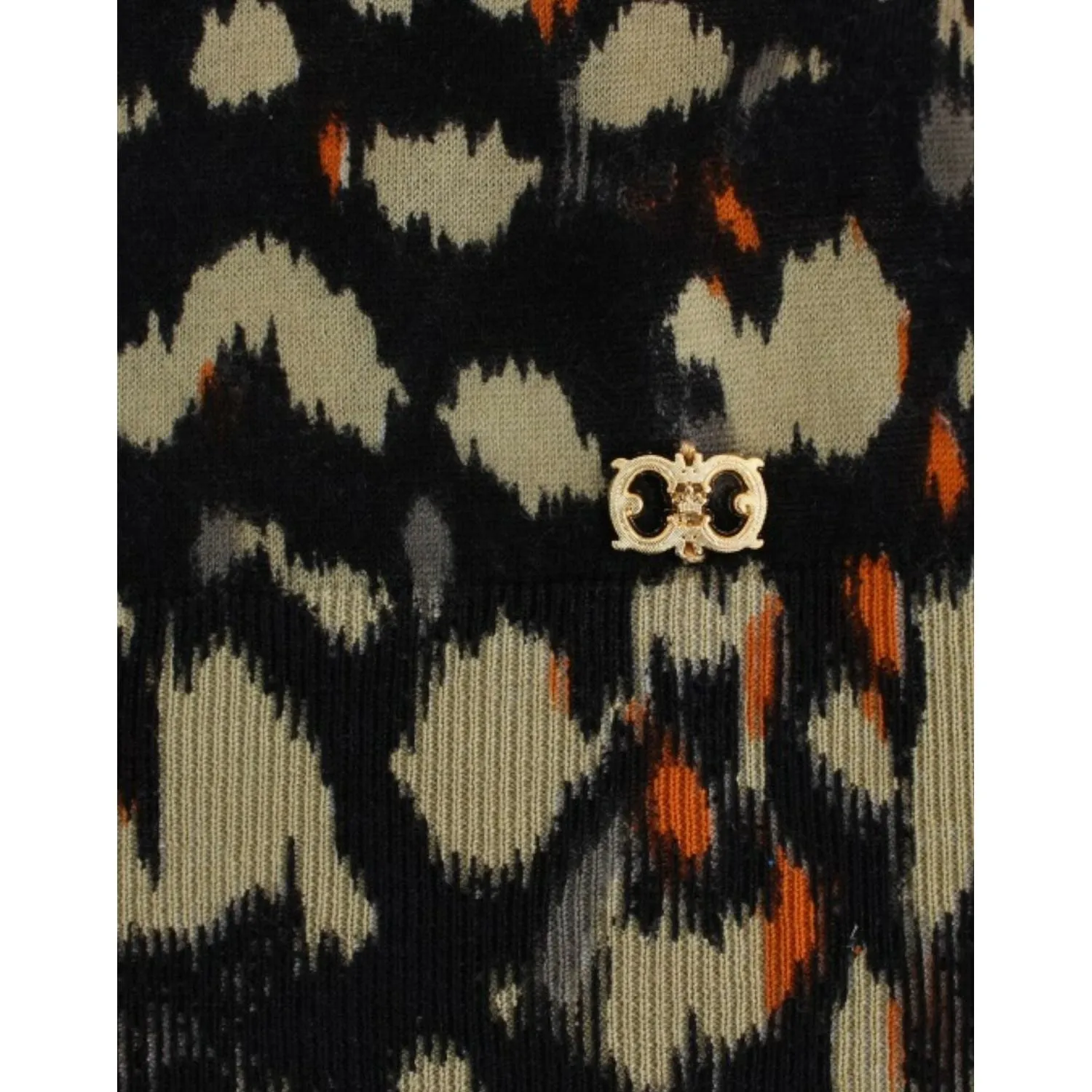 Cavalli Elegant Multicolor V-Neck Wool Jumper