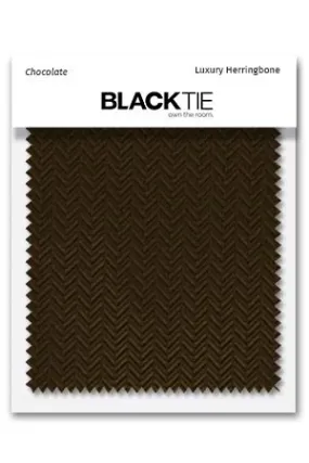 Chocolate Herringbone Fabric Swatch