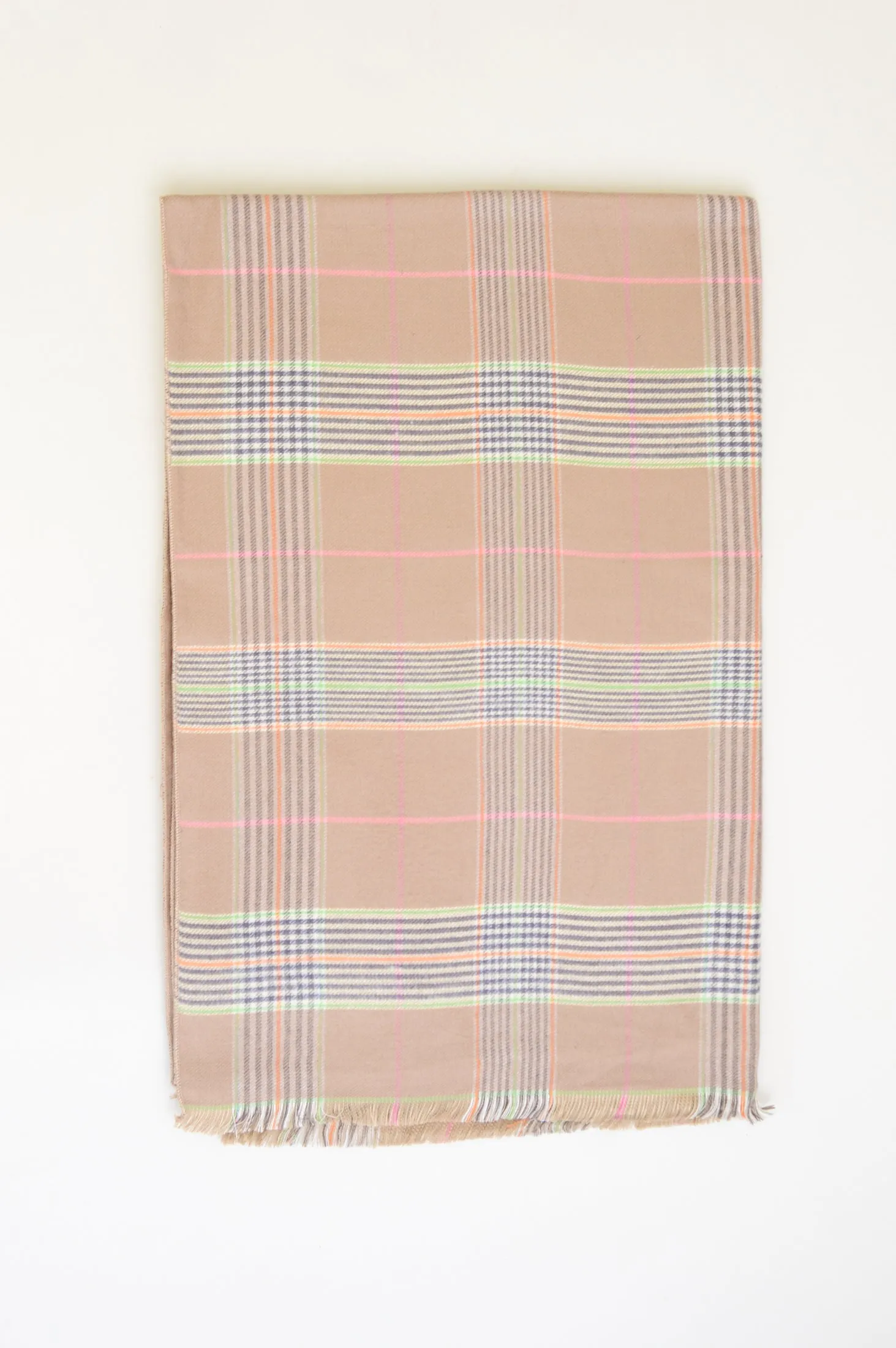 Cozy Scarf, Coffee Tartan