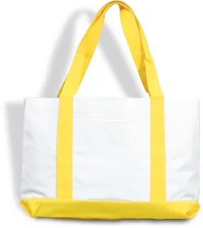 cruiser tote bag - white/yellow Case of 48