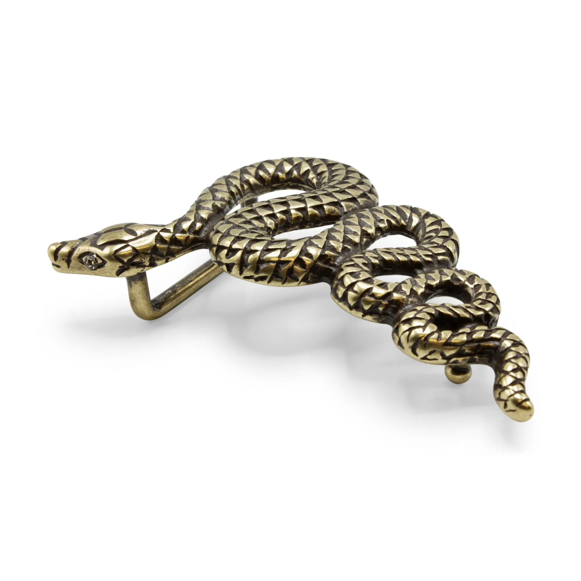 Crystal Eyes Swirling Snake Buckle 30mm