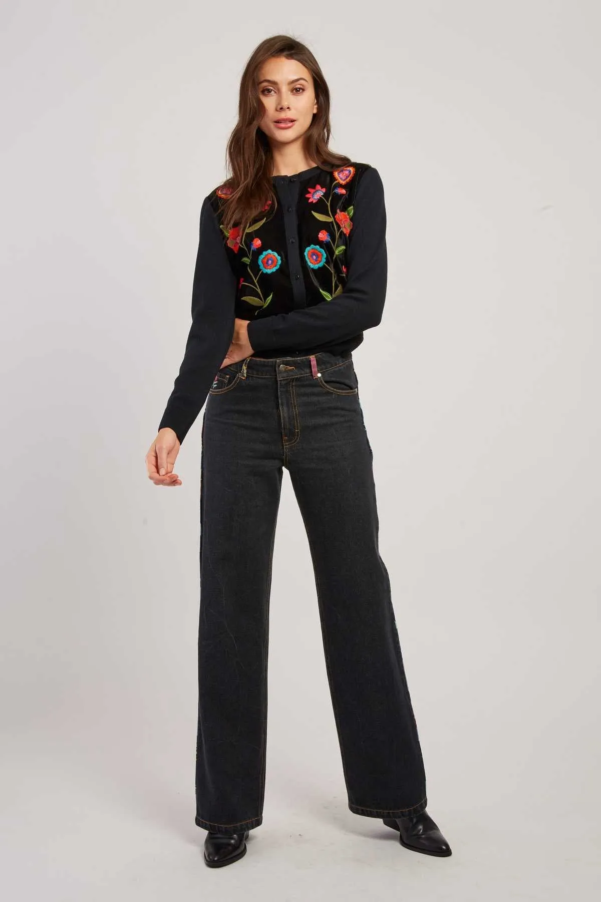 Delphine Embroidered Cardigan