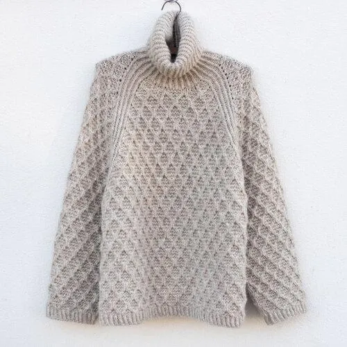 Diamond Jumper by Anne Ventzel, No 2   Silk mohair yarn kit (ex pattern)