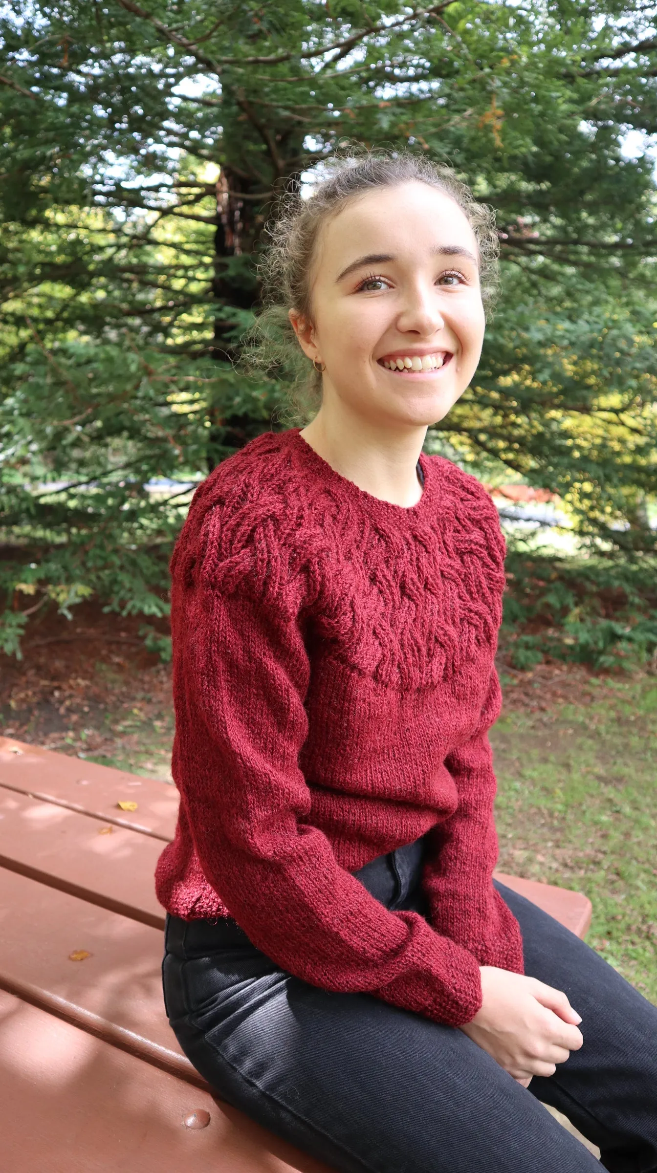 Fair Trade Ethical Women's Woollen Jumper with Yoke