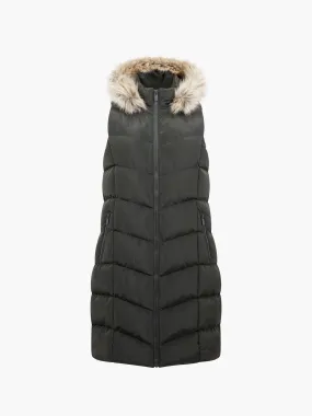 Faux Fur Hooded Chevron Gilet