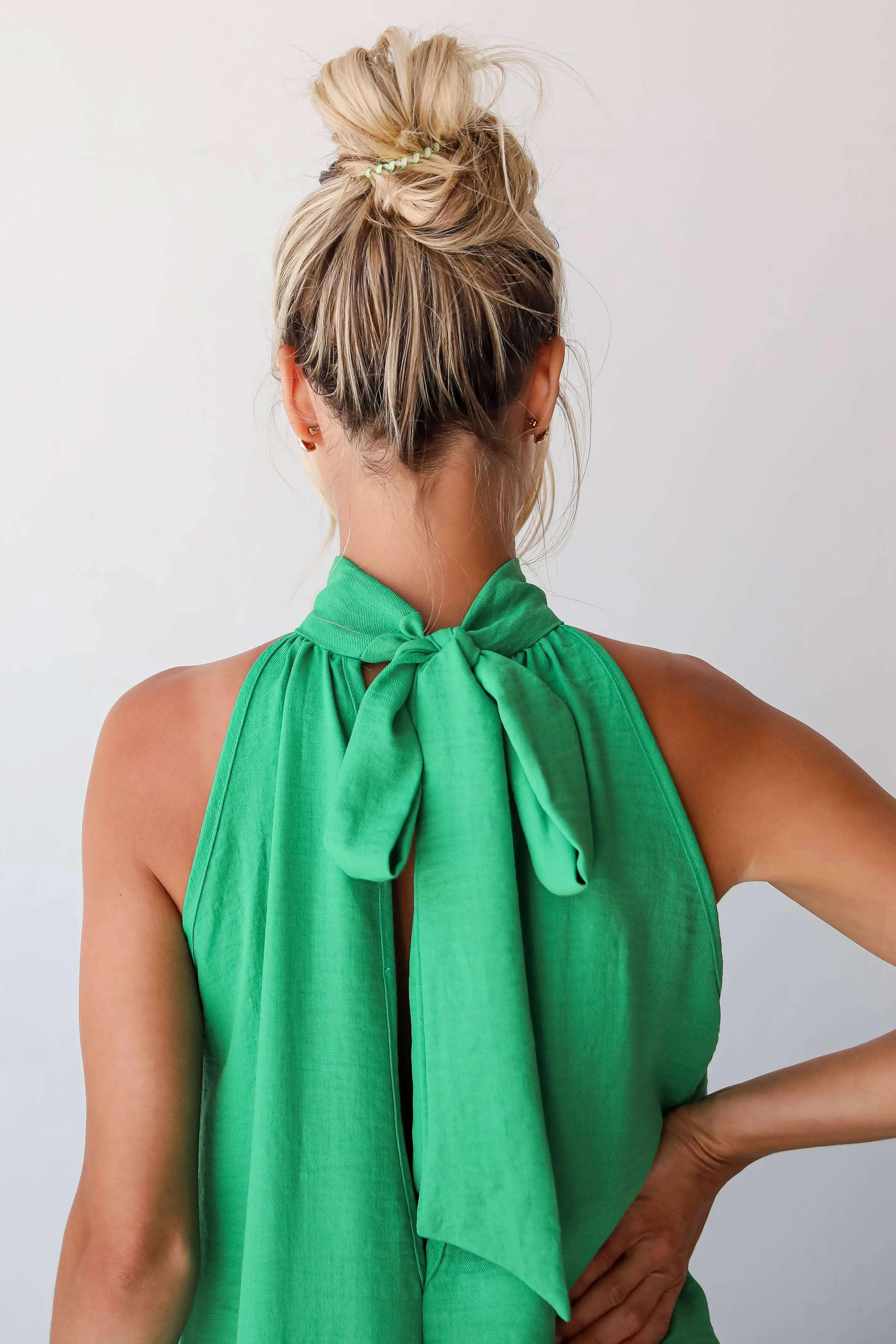 FINAL SALE - Enticing Behavior Green Jumpsuit