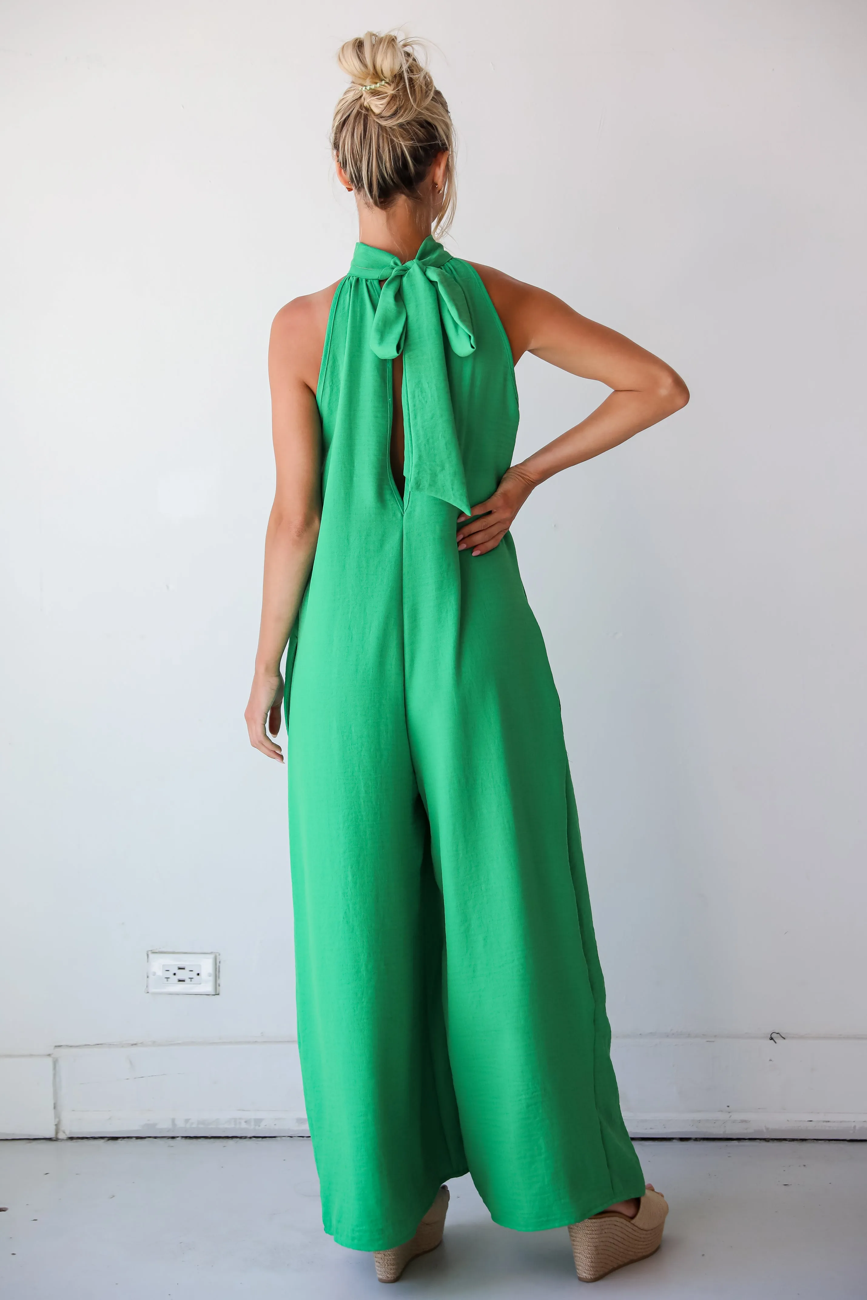 FINAL SALE - Enticing Behavior Green Jumpsuit