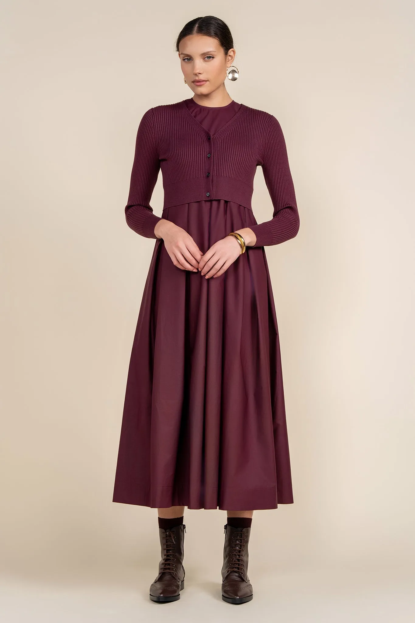 Folie Dress in Plum