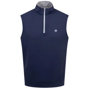 Galway Stretch Loop Ty Quarter Zip Vest Navy - 2024